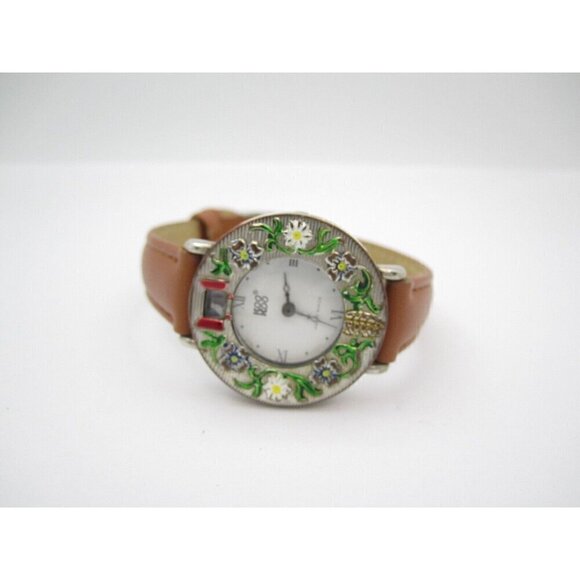 Women Koo Koo Swiss Quartz WR Analog 31mm Dial Moving Window Round Watch (G743) main image 12